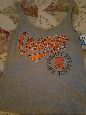 Syracuse 'Orange' Graphic Tank Top - Grey with Orange